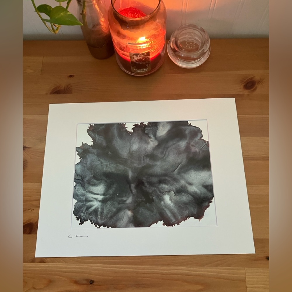 New Original Signed Artwork Alcohol Ink on Paper 129